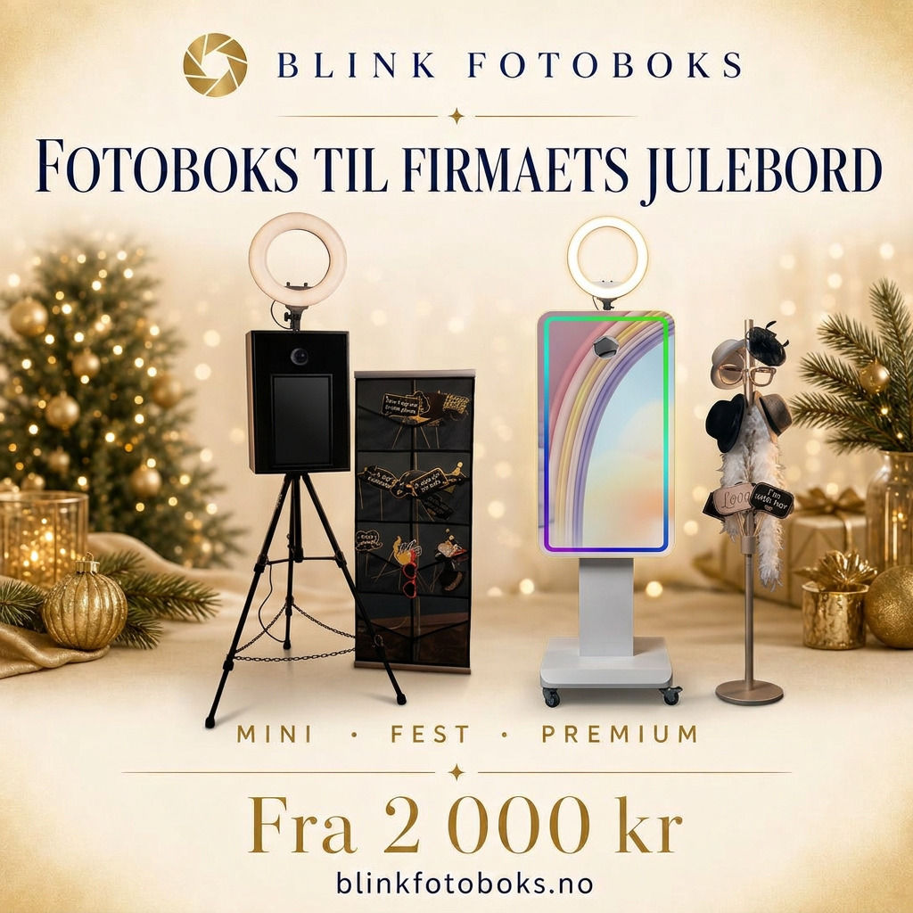 Blink Fotoboks reklam for firma-julebord med Carbon og Magic Mirror