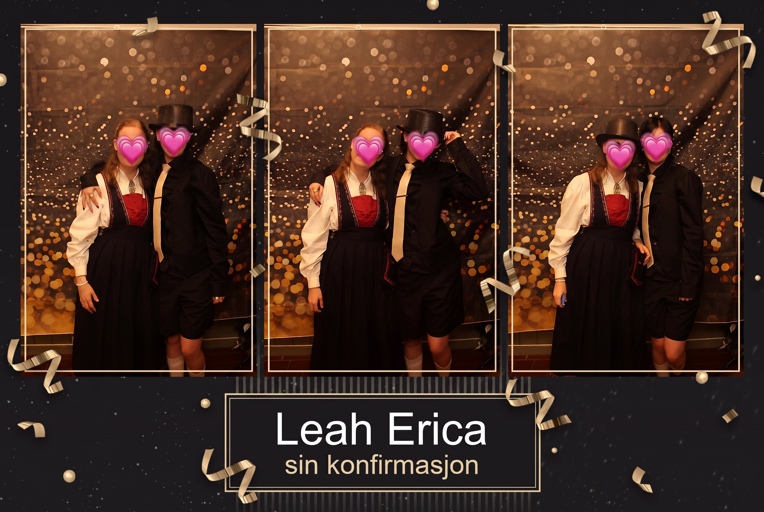 Leah Erica sin konfirmasjon — fotostripe fra fotoboks