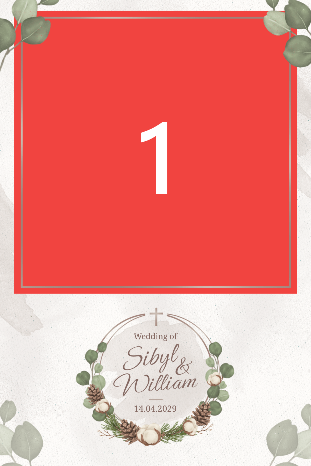 Design 259 — Eukalyptus & Monogram